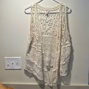 Mossimo sheer lace vest/cardigan